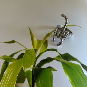 Silver Metal Scorpion Ring size 6